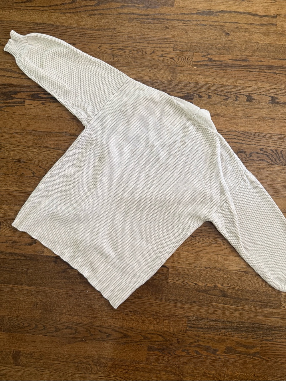 Universal Thread Cream Open-Front Ribbed Cardigan - Picture 5 of 5
